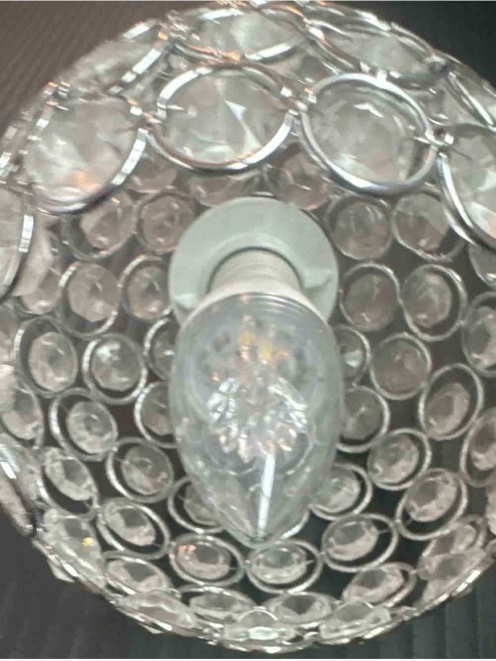 Crystal Ball Pendant Light - Silver set of 2